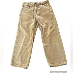 Empyre Relax loose fit embroidered khaki denim skate pants size 30